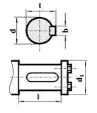 Размеры концов выходных валов РМ250 &ndash; РМ1000